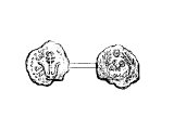 Coin of Herod Archelaus, Ethnarch 4 BC - 6 AD. Left: `Herod`, anchor, Right: `The Ethnarch`, oak wreath & gem